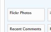 Flickr Photo widget in the Available Widgets area