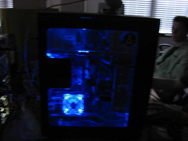 My blue glowing machine...